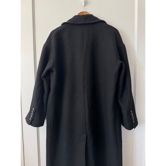 Zara Manteco Oversize Wool Masculine Double Breasted Coat Size Medium - Picture 8 of 14